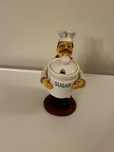 Ceramic chef figurine holding - figurine,