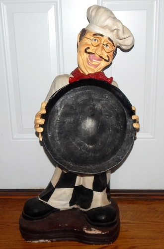 Vintage large 5ft chef - 2.5ft,